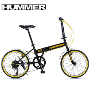 HUMMER(ハマー) 折りたたみ自転車 FDB207 20インチ シマノ7段変速 ブラック 健康ダイエット スポーツグッズ