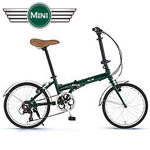 MINI(ミニ) 折りたたみ自転車 AL-FDB207 グリーン 20インチ・外装7段変速 健康ダイエット スポーツグッズ