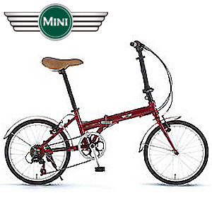 MINI(ミニ) 折りたたみ自転車 AL-FDB207 レッド 20インチ・外装7段変速 健康ダイエット スポーツグッズ