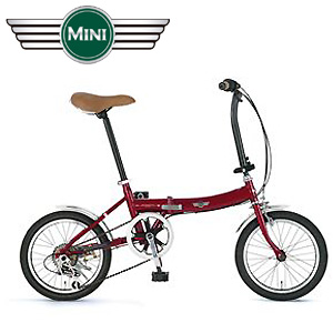 MINI(ミニ) 折りたたみ自転車 FDB166 レッド 16インチ・外装6段変速 健康ダイエット スポーツグッズ
