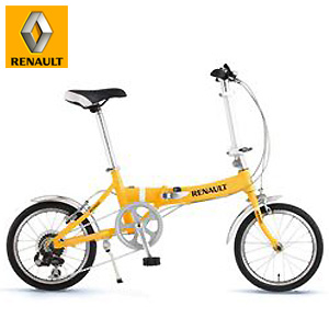 RENAULT(ルノー) 折りたたみ自転車 AL-FDB166 オレンジ 16インチ・6段変速 健康ダイエット スポーツグッズ